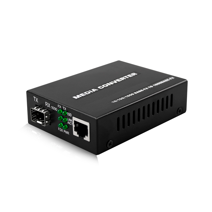 Media Converter PoE  30W <br>1x Ethernet RJ45 - 1x FO SFP Gigabit Multimodo