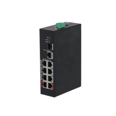 Switch Dahua Industrial PoE+ 8 Portas Downlink + 2 Portas Uplink (SFP) 96W Ethernet Watchdog